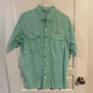 Magellan Outdoors Men's Light Green Short Sleeve Shirt